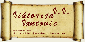 Viktorija Vantović vizit kartica
